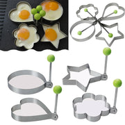 Pack Of 4 Egg Shaper Kitchen Tools Star, Heart, Round, Flower Shaped Stainless Steel