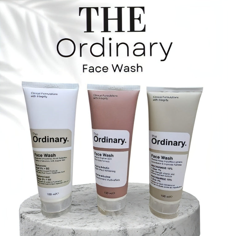 The Ordinary Facewash Set | pack of 3, Alpha Arbutin, Hyaluronic, Niacinamide