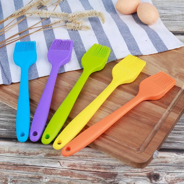 Pack Of 6 – Silicone Pastry Basting Bbq Brush | Oil Butter Cream Spreading Brush