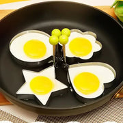 Pack Of 4 Egg Shaper Kitchen Tools Star, Heart, Round, Flower Shaped Stainless Steel