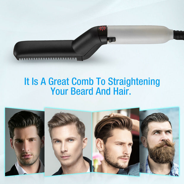 Multifunctional Hair Comb Brush Beard Hair Straighten Comb Quick Hairstyle For Men