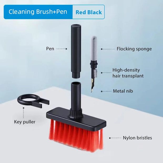 Soft Brush 5 In 1 Multi-function Cleaning Tools Kit For Keyboard Earphone Cleaner Soft High-density Brush Set