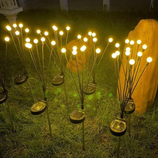 10 Lights – Led Solar Powered Firefly Light Outdoor Waterproof Solar Garden Light Decorative Swaying Wind Dancing Solar Lamp