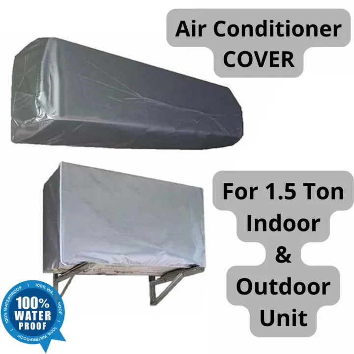 AC Cover 1.5 ton Waterproof and Dust Cover for Indoor & Outdoor, Unit 1.5 ton Parachute