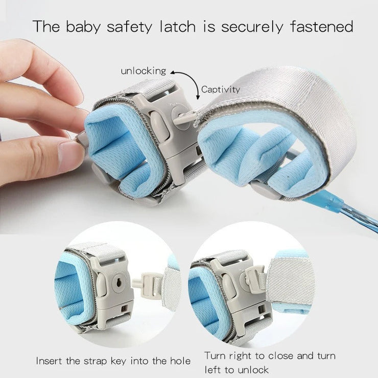 Anti Lost Child Lock | Anti-lost Wrist Link – Baby Child Anti Lost Wrist Link Safety Harness Strap Hand Belt Band For Toddlers Wristband For Kids Loss Best For Umrah And Hajj, Travelling Purpose,safe Secure