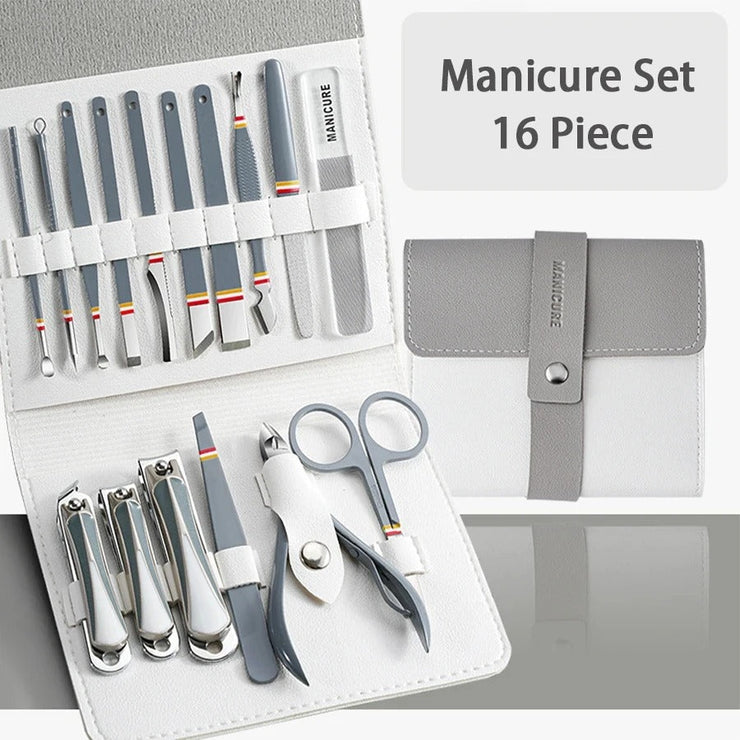 16 Pcs Manicure \ Pedicure Kit – Care From Home (Random color)