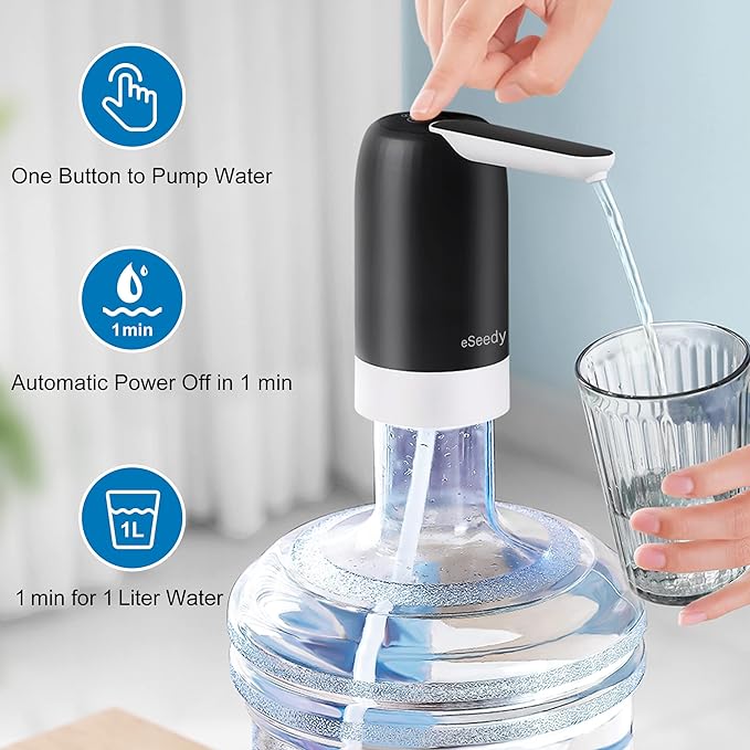 Water Dispenser For Bottle, Electricportable Rechargeable Water Jug Pump | Automatic Drinking Water Pump For Camping Office Home