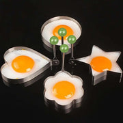 Pack Of 4 Egg Shaper Kitchen Tools Star, Heart, Round, Flower Shaped Stainless Steel