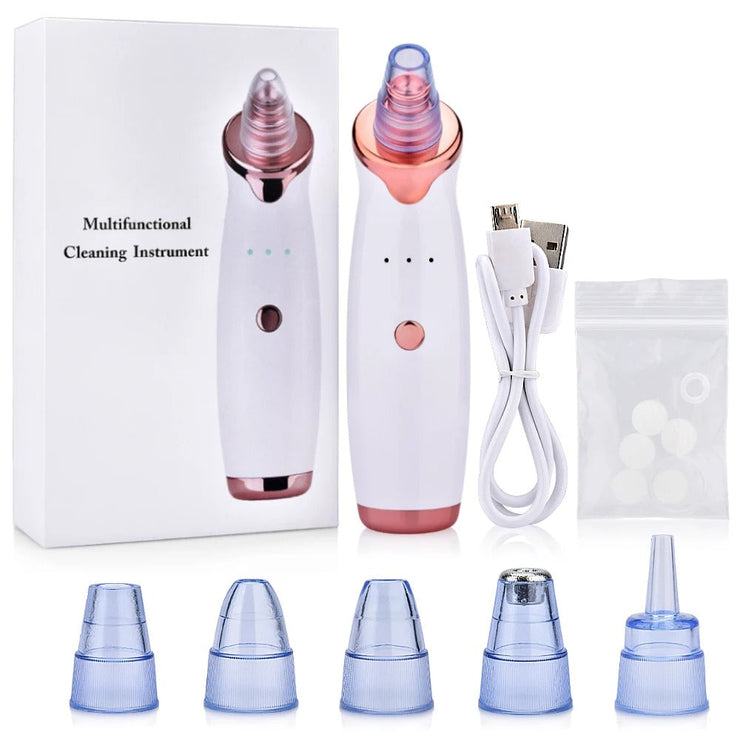 Face Vacuum Blackhead Remover Pore Cleaner | Electric Deep Cleansing Tool For Nose & Face