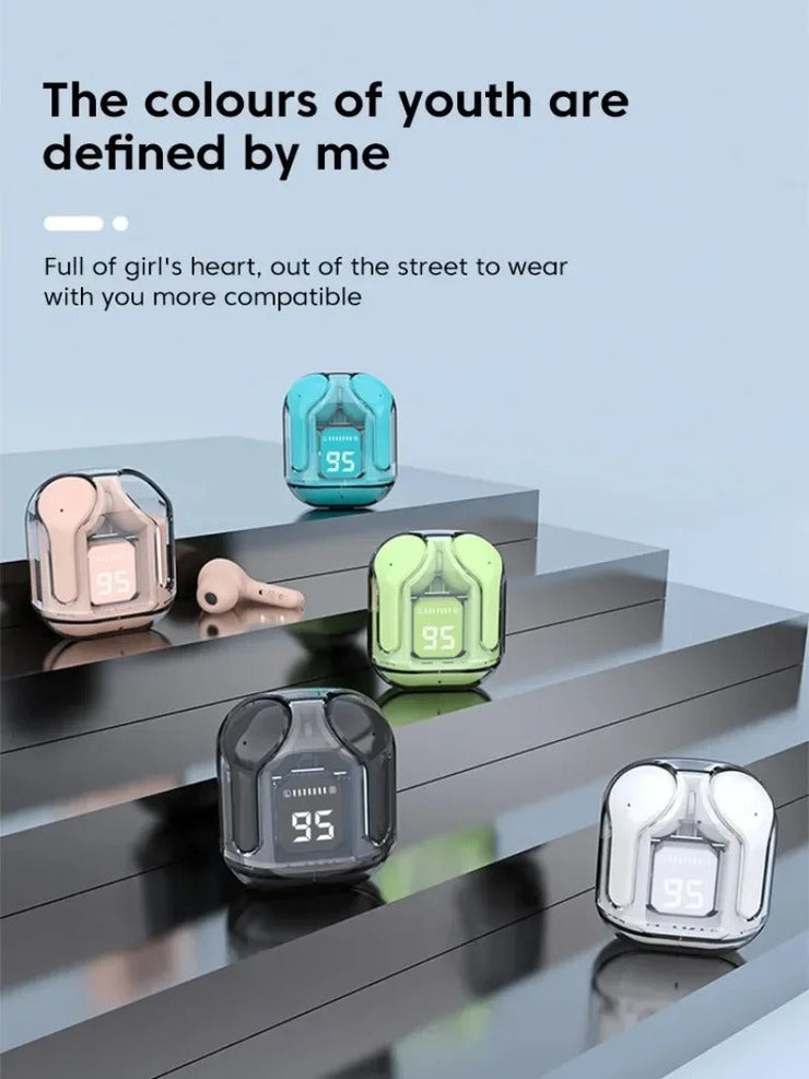 Air31 Earbuds Wireless Crystal Transparent Body (Random Color)