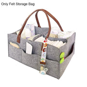 Foldable Travel Felt Storage Bag Baby Diaper Caddy Organizer