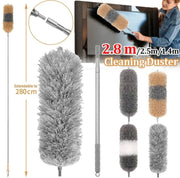 280cm Telescoping Duster, 100″ Extendable Microfiber Feather Duster, Flexible Bending Cleaning Head, For Ceiling Fan, Blinds And Cobweb Removal, Bendable Head, Washable