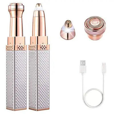 2 In 1 Flawless Facial Hair Removal | 2 In 1 Women’s Electric Epilator Usb Charging Portable Hair Remover Bikini Painless Shaver For Women Body Facial Eyebrow Trimmer