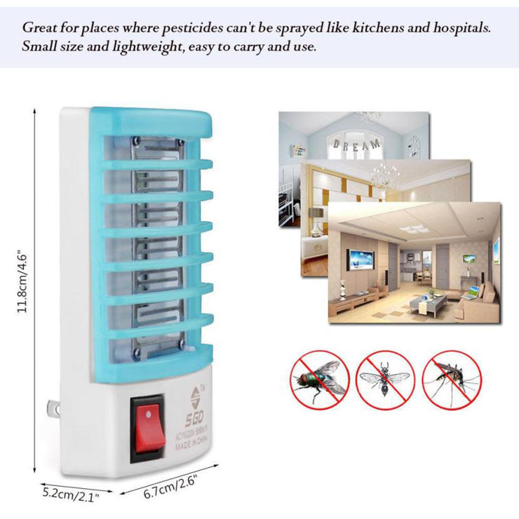 Socket Electric 220v Mini Mosquito Lamp Led Insect Mosquito Repeller Killing Fly Bug Insect Night Housefly