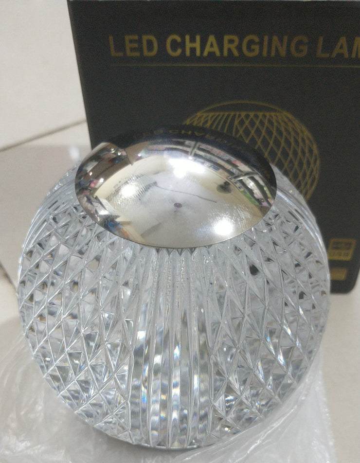 32 Colors Crystal Ball Table Lamp | Led Night Light For Bedroom – Rechargeable (glass)