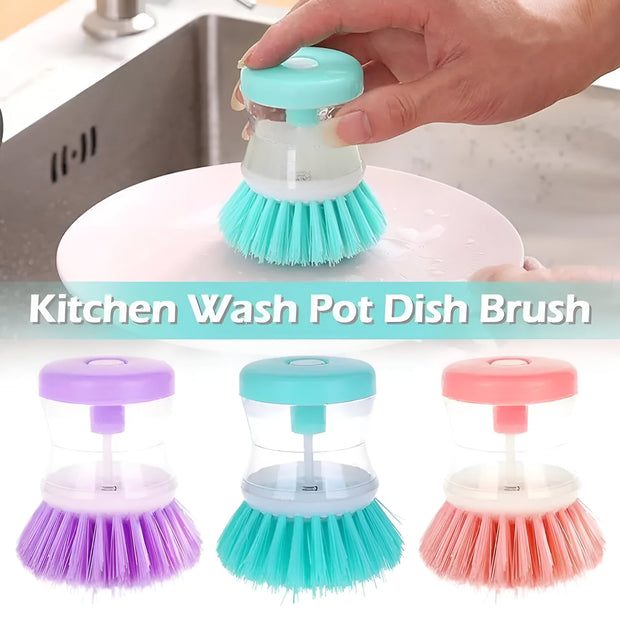 Mini Kitchen Liquid Dish Cleaning Brush (Pack of 2)