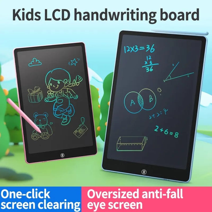 ( 8 / 10 / 12 Inch ) ✍️ Reusable Writing Kids Tablet (multi Colourful Writing)