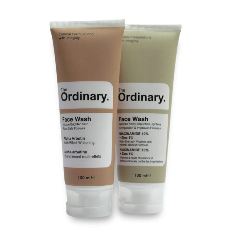 The Ordinary Facewash Set | pack of 3, Alpha Arbutin, Hyaluronic, Niacinamide