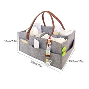 Foldable Travel Felt Storage Bag Baby Diaper Caddy Organizer