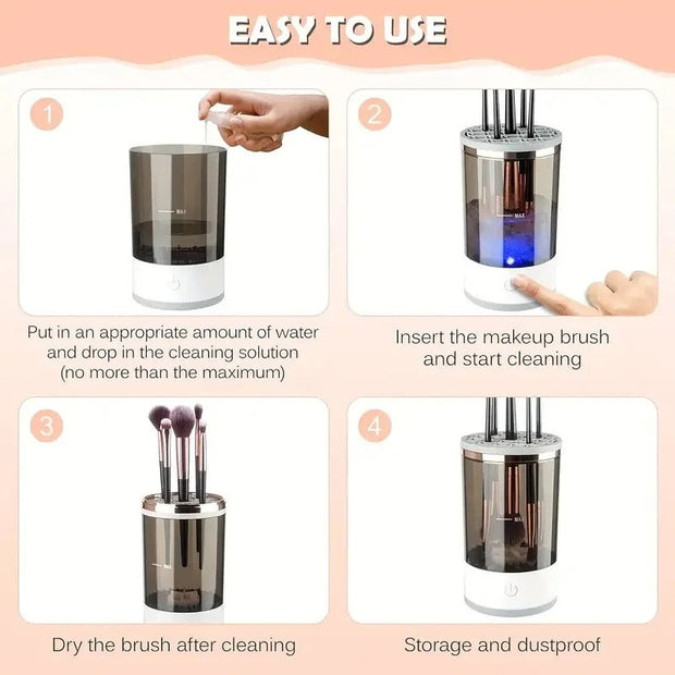 3 In 1 Electric Makeup Brush Cleaner Makeup Brushes Drying Rack Brush Holder Stand Tool Automatic Make Up Brush Cleaner Machine