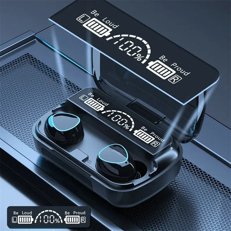 M10 Earbuds 3500 Mah Original, Waterproof,wireless Bluetooth Earbuds With Super Sound & High Quality Touch Sensors