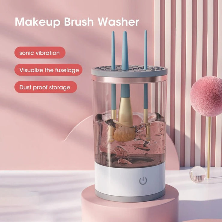 3 In 1 Electric Makeup Brush Cleaner Makeup Brushes Drying Rack Brush Holder Stand Tool Automatic Make Up Brush Cleaner Machine