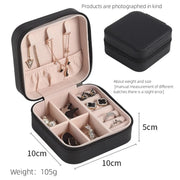 Travel Leather Pocket Jewellery Organizer With Box (mix/random Color)