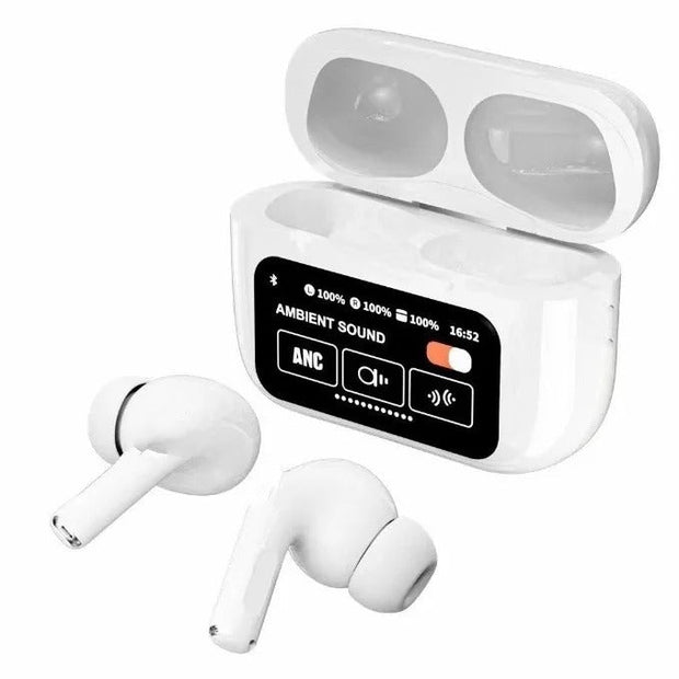 A9 Pro 2 Earbuds with LCD touchscreen display bluetooth 5.3 for ios and android