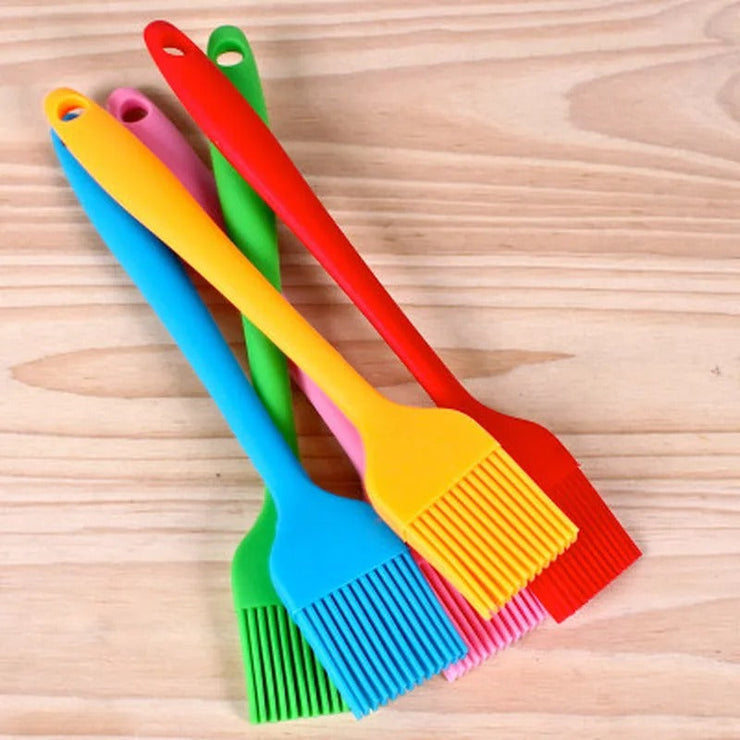 Pack Of 6 – Silicone Pastry Basting Bbq Brush | Oil Butter Cream Spreading Brush