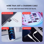 (5 In 1 ) Data Cable Set || Fast Charging Data Cable Set for Type C, Apple & Android Charging with Portable Storage Box