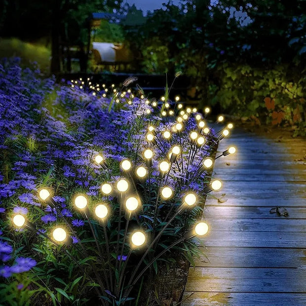 10 Lights – Led Solar Powered Firefly Light Outdoor Waterproof Solar Garden Light Decorative Swaying Wind Dancing Solar Lamp