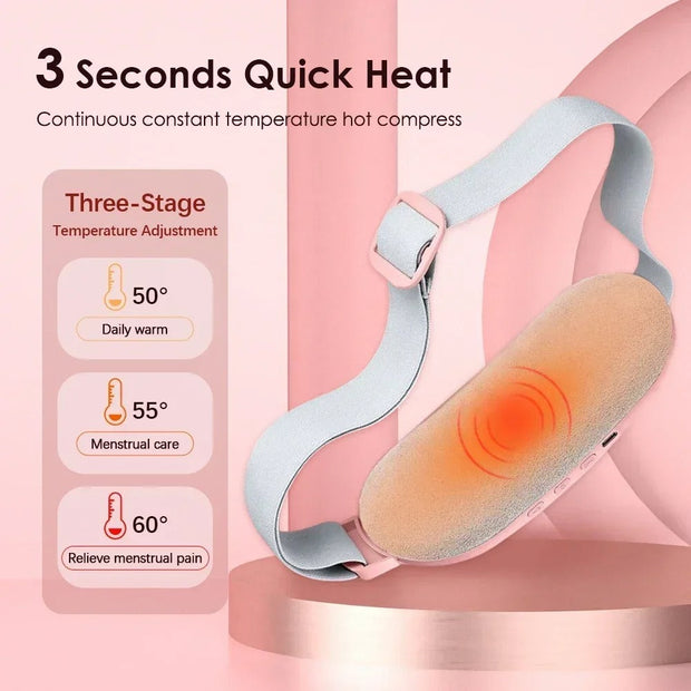 Cramp Belt Heating Pad Menstrual Cramp Relieve Therapy Vibration Massager Heating Belt