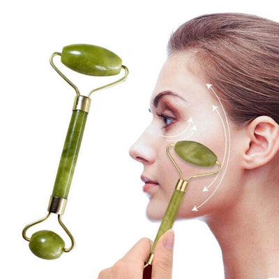 Facial Massage Jade Marble Roller Double Heads Jade Stone Face Lift Hands Body Skin Relaxation Slimming Beauty Health Skin Care Tools