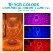 Crystal Diamond Table Lamp Touch Control RGB Color Light Bedroom Romantic