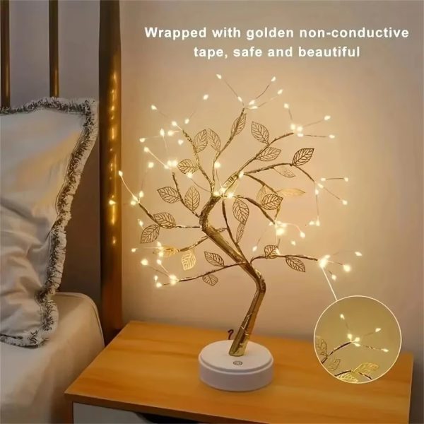 Tree Led Light Usb Table Lamp Adjustable Touch Switch Diy Artificial Xmas Tree Fairy Night Light Home Decoration